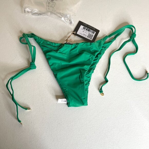 New Rio de Sol Green String Bikini Bottom Tambourine Ibiza for Size M / L - Picture 6 of 12
